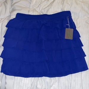 Ruffle dark blue skirt